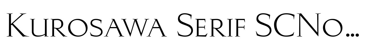 Kurosawa Serif SCNormal
